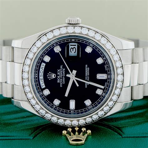 presidental rolex white gold red face|Rolex presidential 41mm white gold.